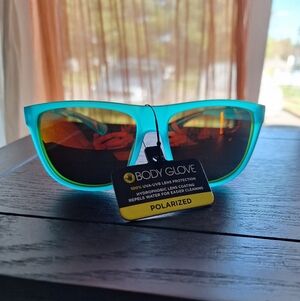 Body Glove Turquoise With Orange Lens Polarized Sunglasses Unisex